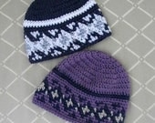 Download Now - CROCHET PATTERN Fair Isle Beanie - All Sizes - Pattern PDF