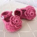 Download Now - CROCHET PATTERN Rose Garden Mary Janes Baby Shoes - Pattern PDF