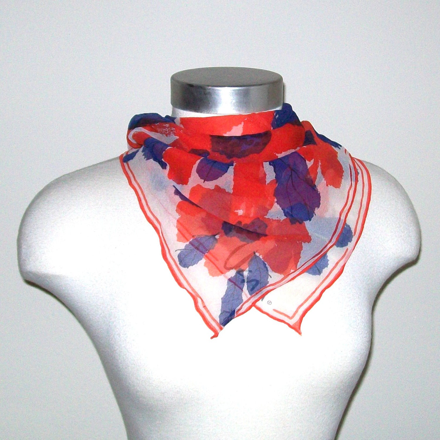 vintage Vera scarf / Daisy Pop Art Scarf by Vera