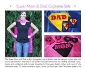 Super MOM and DAD Full costume set- PDF pattern