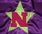 Silky Superhero Cape (PURPLE with custom LETTER) and matching MASK