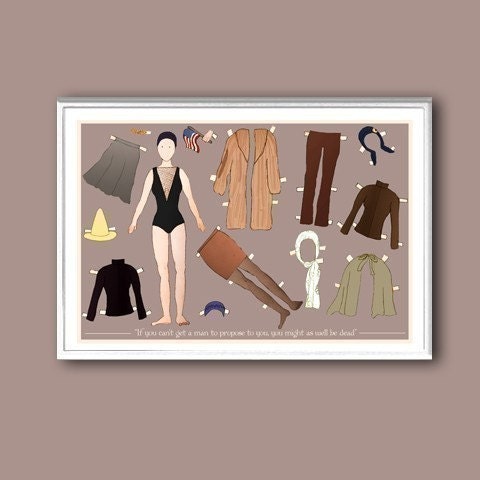 The Edie Beale paper doll 18x12 inches print