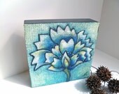 SALE Flower fantasy IV, mixed media original art