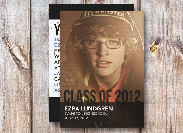 Graduation Announcement & Invitation - "Classic" (5x7)