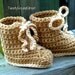 Baby Booties Combat Hiking or Work Boots Crochet Baby Shoes MilitaryPLEASE STATE SIZE