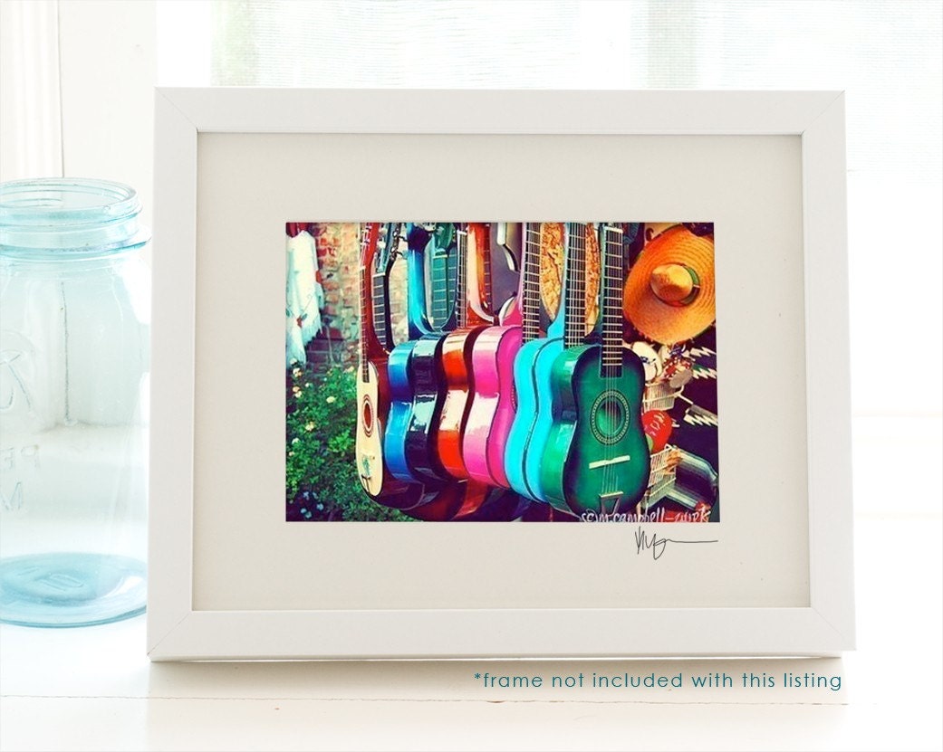 music photography, las guitarras, spanish guitars, Los Angeles, colorful rainbow musician, latin inspired, cherry red emerald green