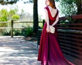 Scarlet Red Silk Gown