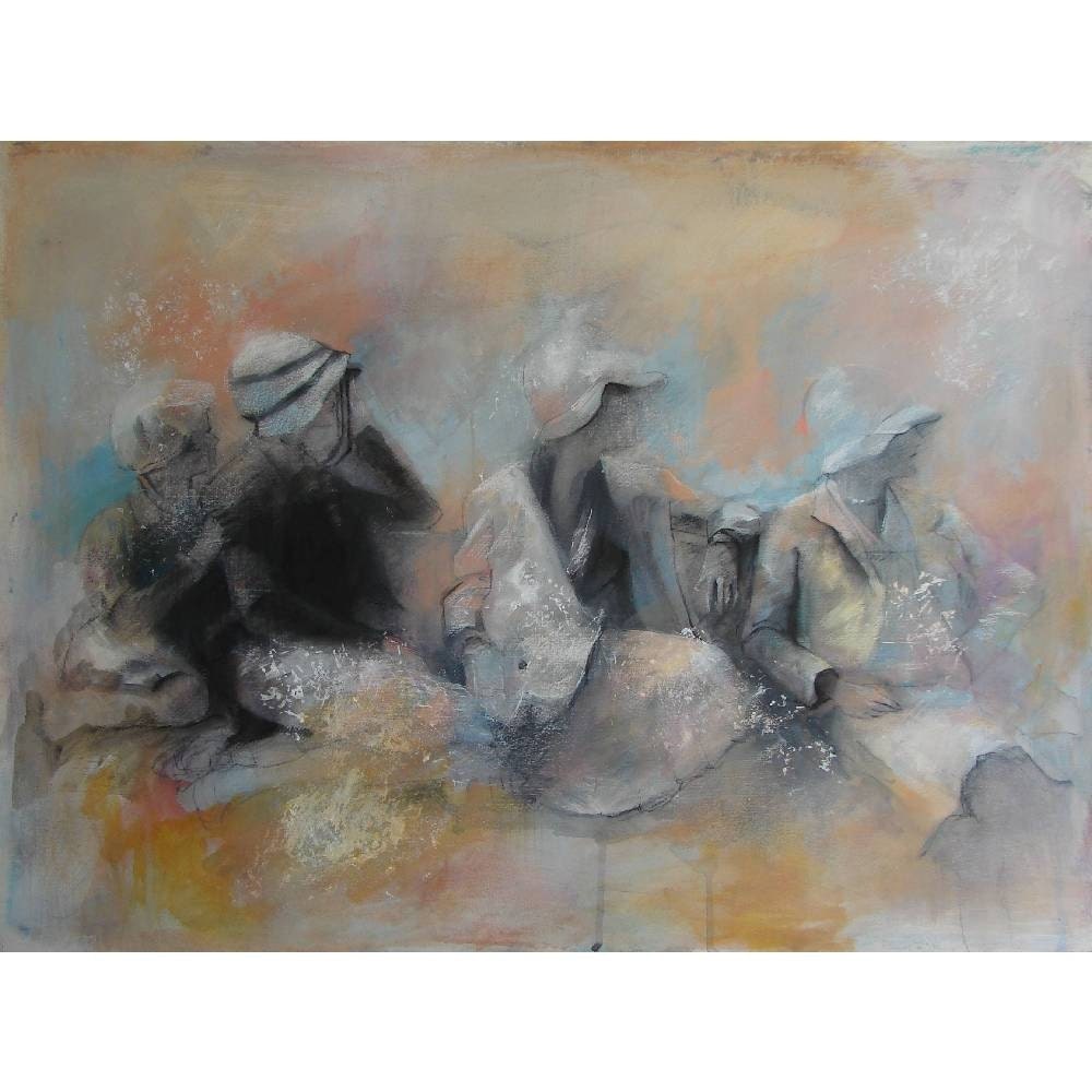 Large Art Print - Four Women in Vintage Hats - "Beyond Our Vision" -