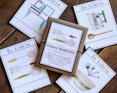 Cookery Bookplates -  Digital - Printable PDF