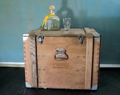 Ammunition Storage Box, Table Height, Vintage Wartime Box