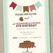 Milk and Cookies Printable Birthday Party Invitation