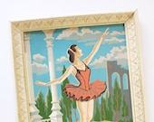 Ballerina paint-by-numbers framed wall hanging