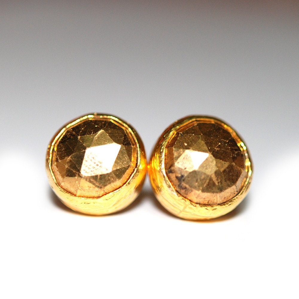 Fools Gold Stud Earrings