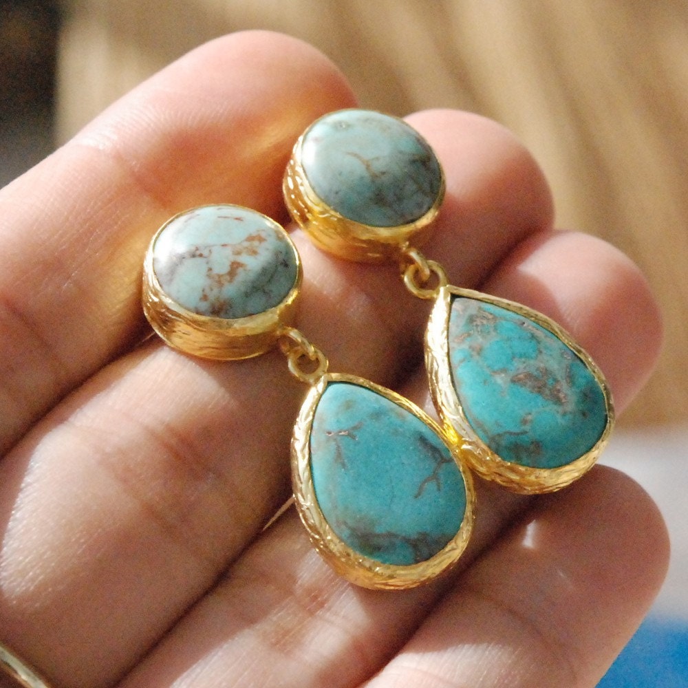 Angelina Style Turquoise Earrings