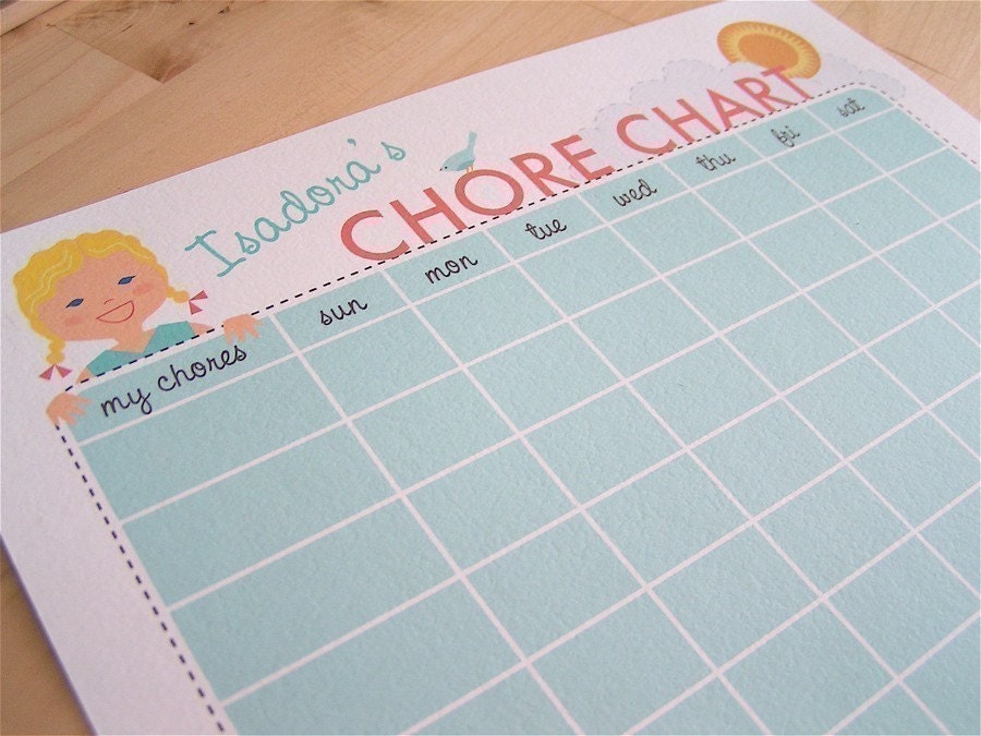 Custom Printable Chore Chart