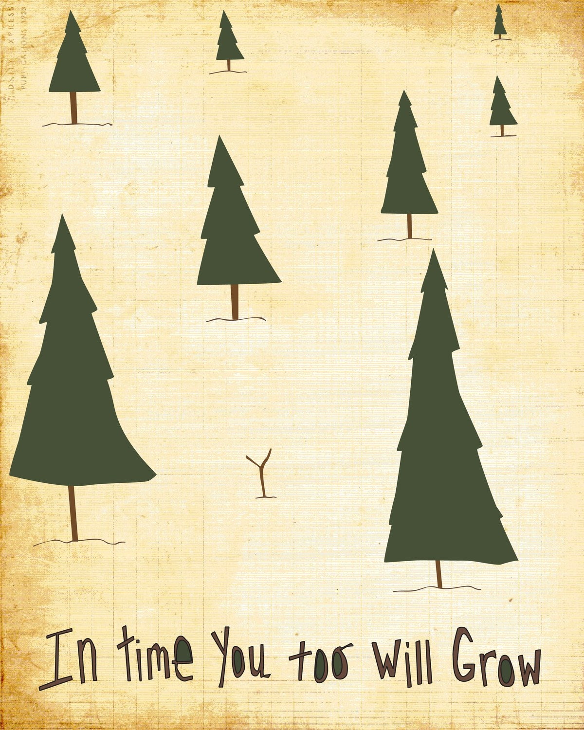 Digital Print-Nursery Art Print-8x10 Illustration Art Print-Someday-Trees, Quote, Nursery, Children, Love, Nursery Decor, Wall Art Print