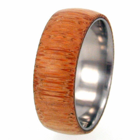 Eco-Friendly Bamboo Wood Titanium Ring with my Ring Armor Waterproofing applied