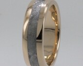 Meteorite Rings 14K Gold Meteorite Ring Gibeon Meteorite Jewelry - Astronomy Ring