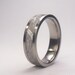 6 mm wide Meteorite inlaid in titanium wedding band - Interchangeable Inlay Series - total ring width 9 mm