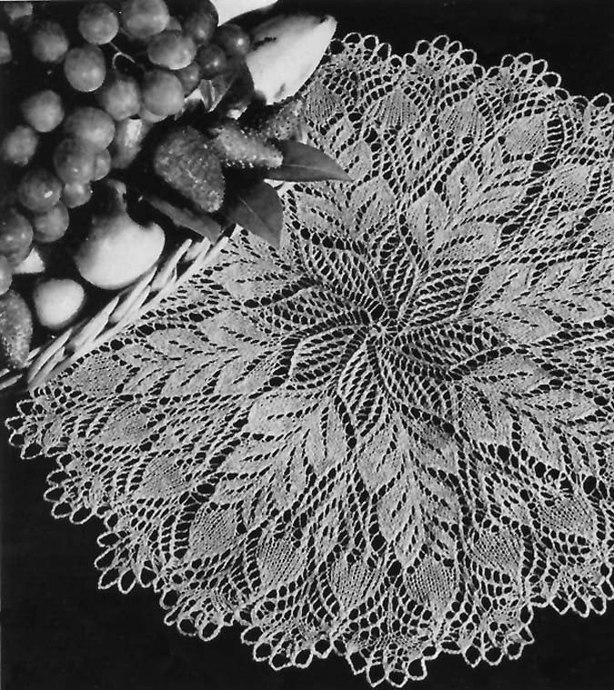 1953 Pine Cone Knitted Doily Pattern