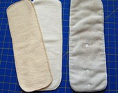 10 Organic Hemp Liners sized for Fuzzi Bunz or Bum Genius Pocket Diapers 15 x 5