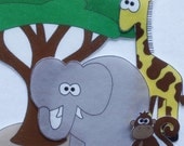 Safari Adventure - ePattern for Print and Play Felt Figures