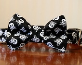 Dog Bow Tie - Preppy Skulls