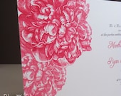 Peony Wedding Invitation