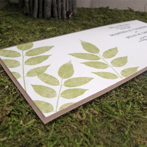 Woodside Recycled Wedding Invitation