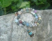 8mm Multi Stone Feeding Reminder, Nursing Bracelet- Great for keeping track of so many things