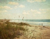 Beach Landscape, Large Beach Photograph, 16x20 Fine Art Photography Print, Walk No. 1701
