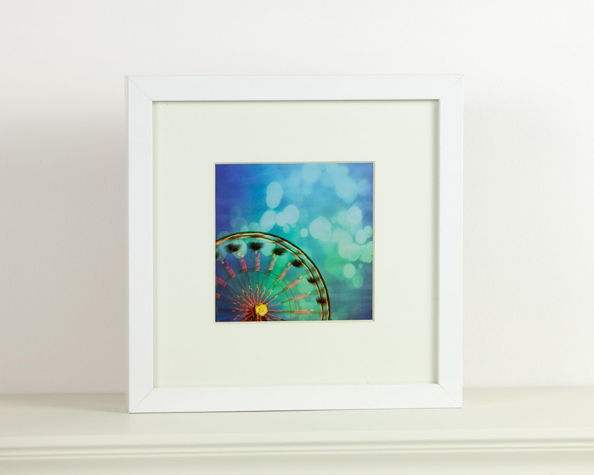 Nursery Decor. Ferris Wheel. Carnival 5x5 Metallic Photography Print. No. 2270