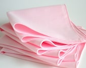 Pink Organic Napkins - Organic Cotton, Eco Friendly - Washable, Reusable - Set of Four