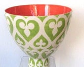 Coper Bowl in Newport Gate Coral or Chartreuse
