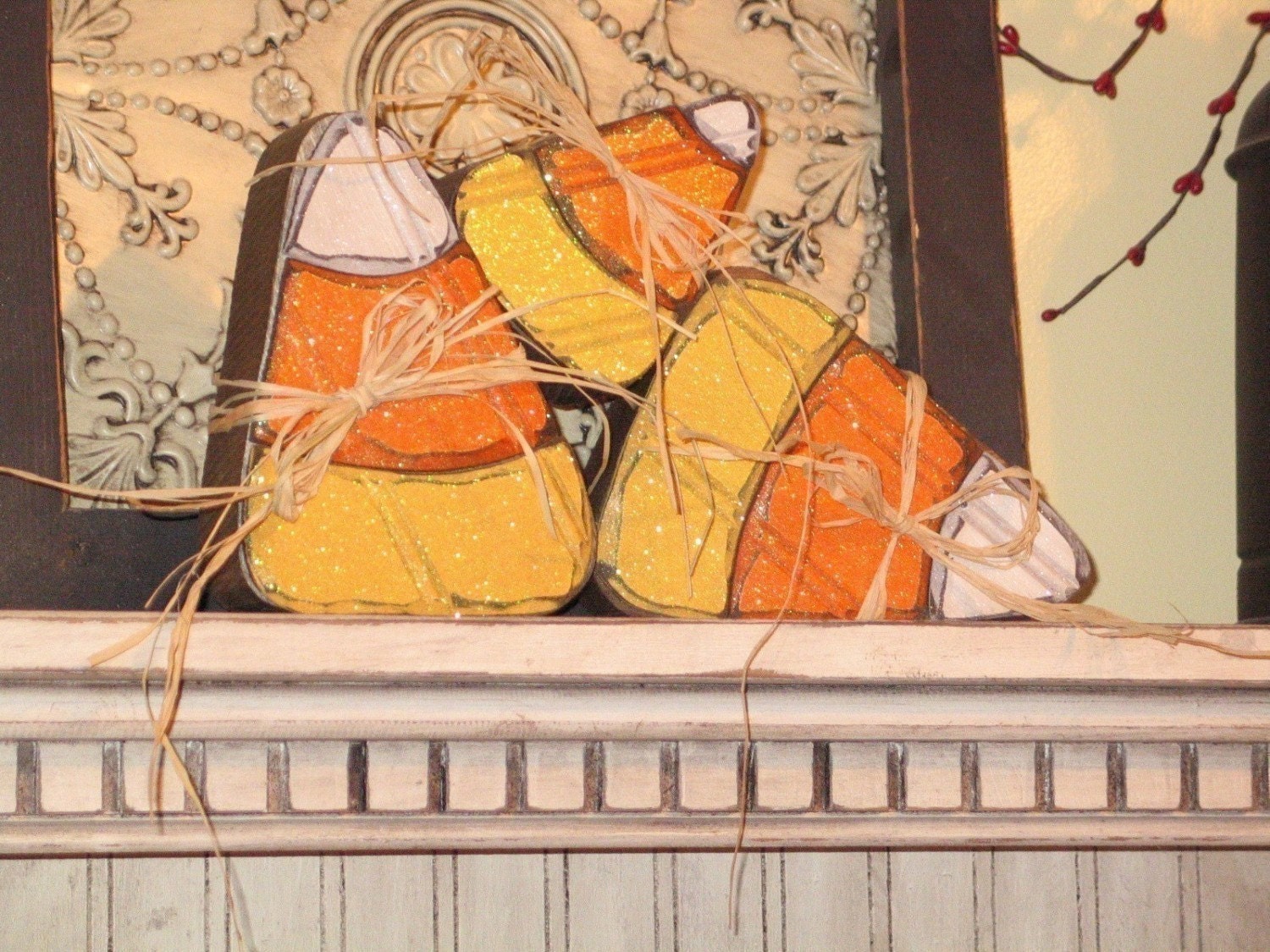 Candy Corn Trio Halloween Decor FREE SHIPPING OFFER