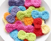 Bright Crocheted Hair Bows You Pick Color by Happy Together