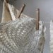 vintage doilies, set of 4. 1930s - 1950s. oat, flax, cream.