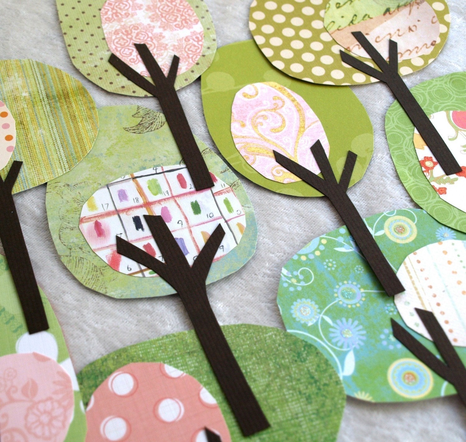 Paper Trees - Friendly Forest Think Spring Collection