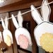 Bunny Butts Bunting - pink and yellow tails