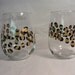 leopard wine glasses - perfect for a birthday gift or bridesmaids
