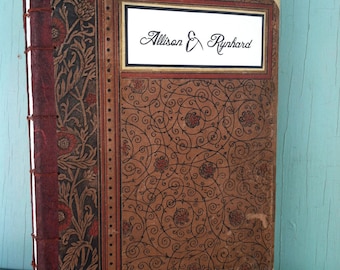 RESERVED Ornate Vintage Wedding Guest Book