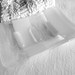 Soap Dish in Clear and White Glass