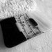 Glass Soap Dish in Black and Streaky White