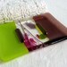 Glass Soap Dish in Spring Green and Violet