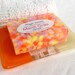 Glass Soap Dish in Tangerine and Cream
