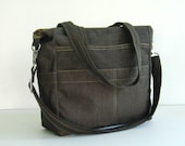 Sale - Chocolate Brown Water-Resistant Bag, purse, tote, shoulder bag, everyday bag, messenger - Tracy