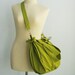 Sale  - Water Resistant Nylon Pumpkin Bag in Apple Green - Shoulder bag, Diaper bag, Messenger, Tote, Travel, Women