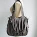 Sale - Grey Canvas Pumpkin Bag, shoulder bag, handbag, tote, stylish, durable