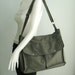 Sale - Grey Water-Resistant Nylon Diaper Bag - Shoulder bag, Messenger bag, Tote, Travel bag, Women, Gym bag - JENNIFER