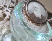 antique victorian grandfather old man open photo locket c clasp brooch vintage